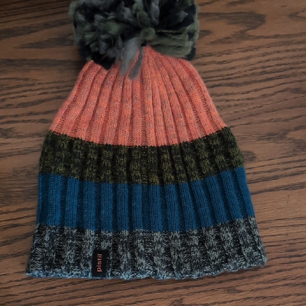 Pistil Multicolor Knit Pom-Pom Hat